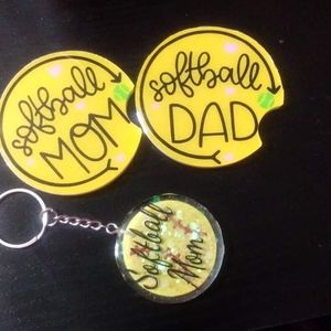 Car Coasters and keychain set